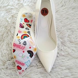 White Aldo Pumps